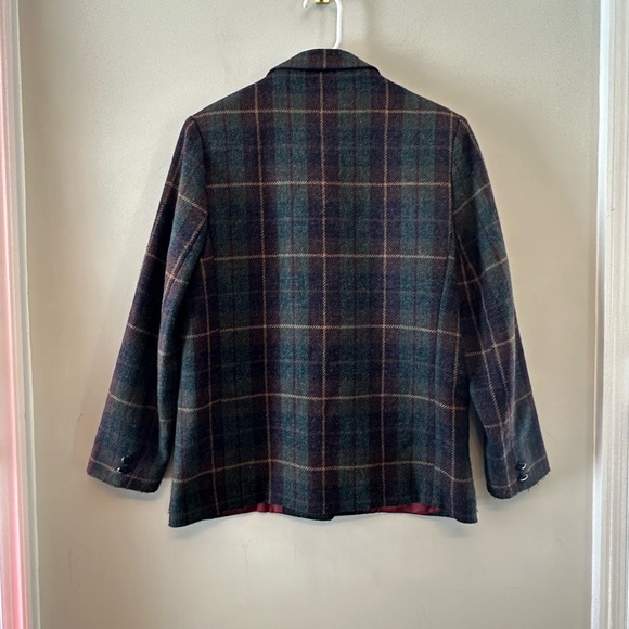 Vintage 80’s/90’s Dumas Wool Blue and Red Plaid Blazer Size S/M - Picture 7 of 8